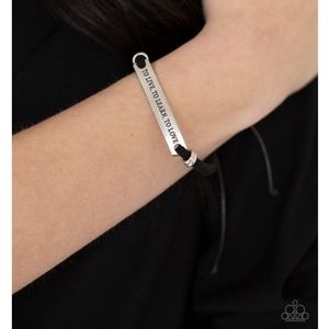 To Live, To Learn, To Love Blk Bracelet